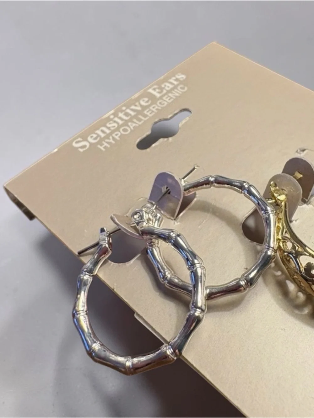 NWT MIXIT Hypoallergenic Sensitive Hoop Earring Set - 2 Pair Multi-Pack